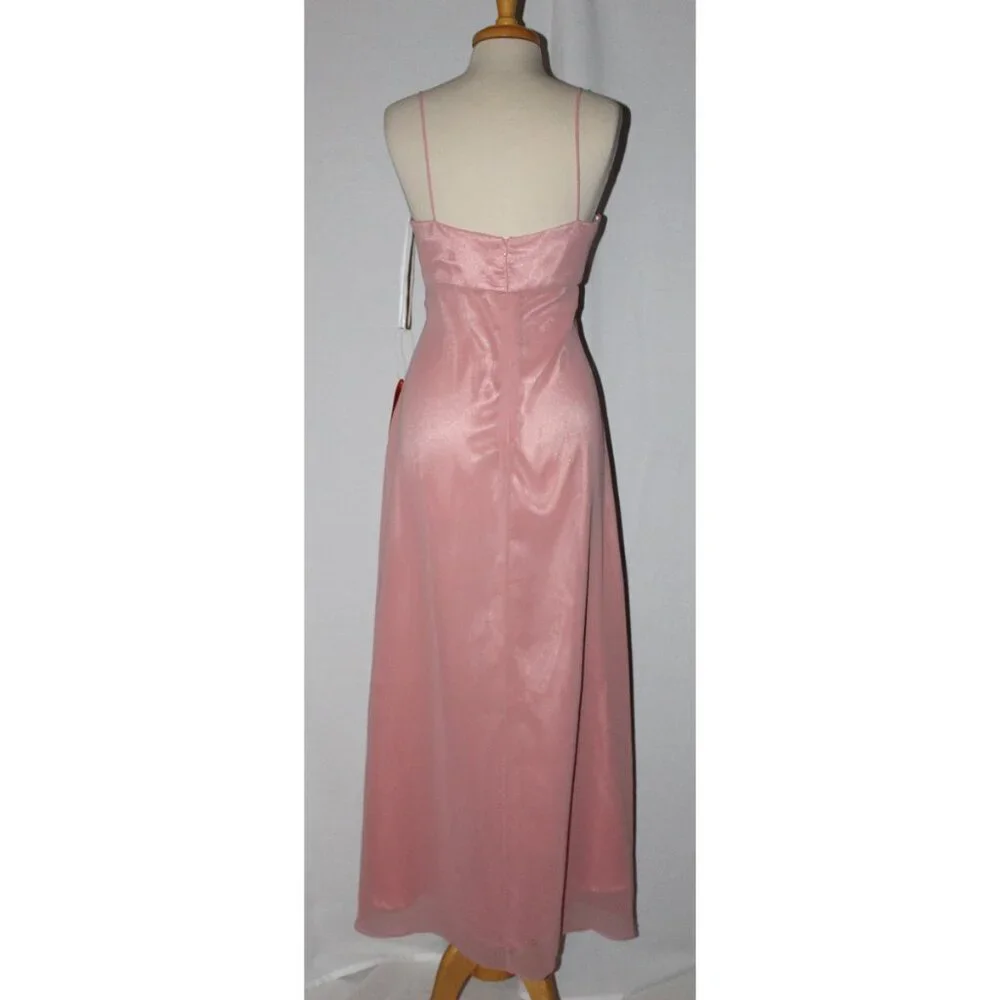 Cindy #1015 Chiffon Empire Waist Bridesmaid Dress-Size XL-Dusty Rose-NEW W/Tags - Picture 2 of 5